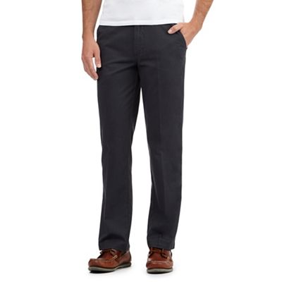 Maine New England Big and tall dark grey tailored fit chinos